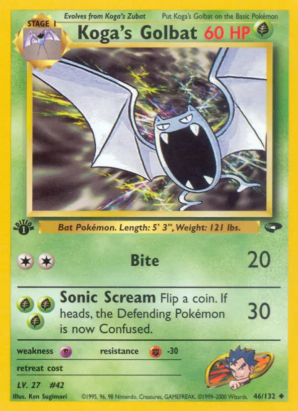 Koga's Golbat, First Edition Normal