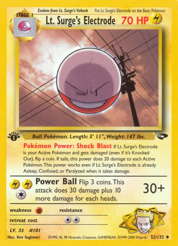 Lt. Surge's Electrode, First Edition Normal