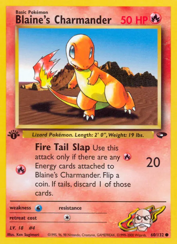 Blaine's Charmander, First Edition Normal