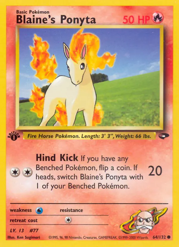 Blaine's Ponyta, First Edition Normal