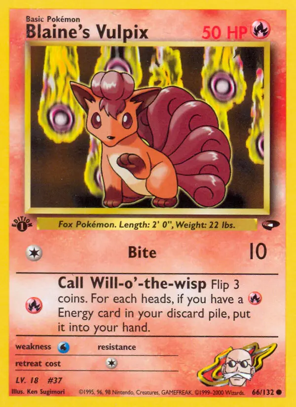 Blaine's Vulpix, First Edition Normal