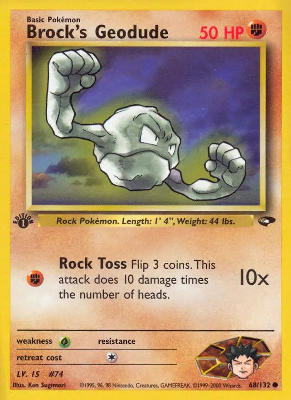 Brock's Geodude, First Edition Normal