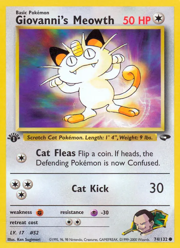 Giovanni's Meowth, First Edition Normal