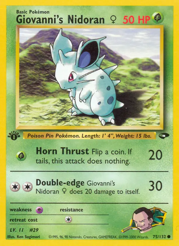Giovanni's Nidoran ♀, First Edition Normal