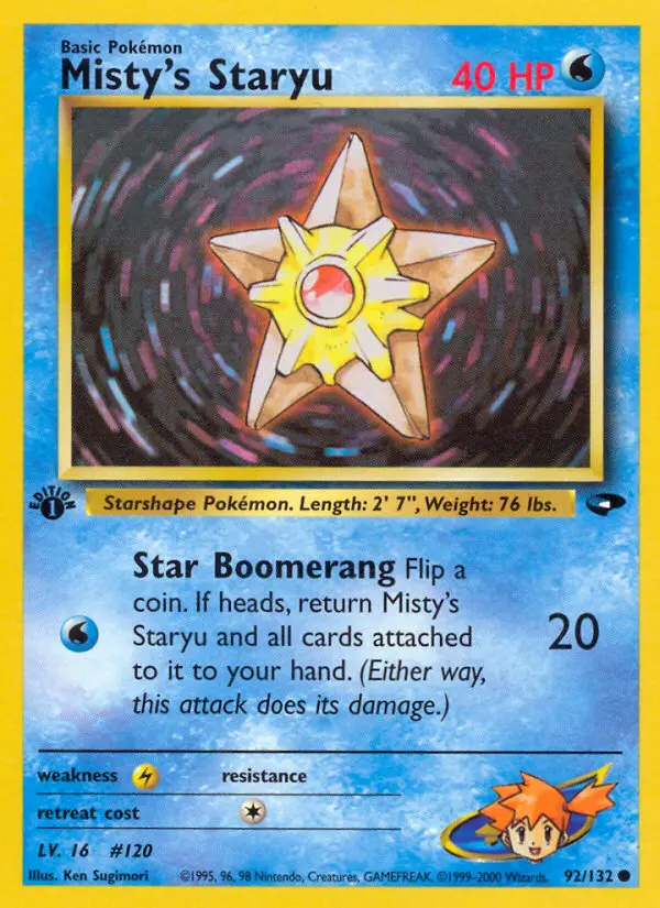 Misty's Staryu, First Edition Normal