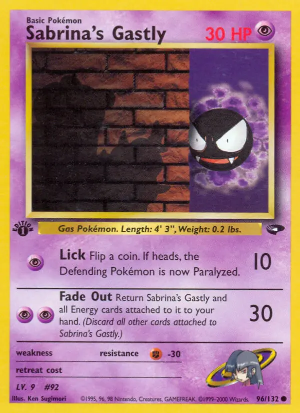 Sabrina's Gastly, First Edition Normal
