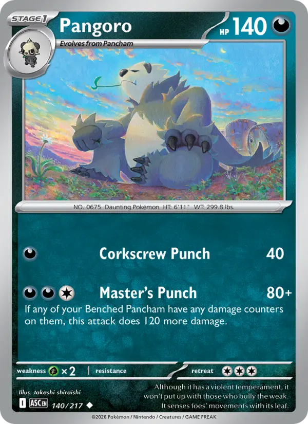 Pangoro, Normal