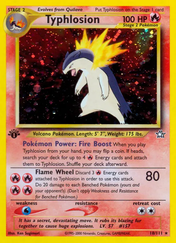Typhlosion, First Edition Holo