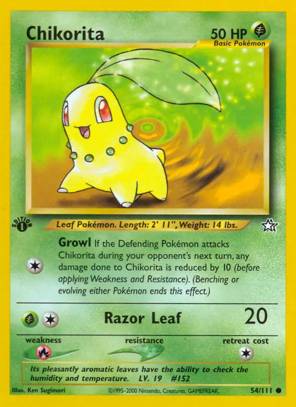 Chikorita, First Edition Normal