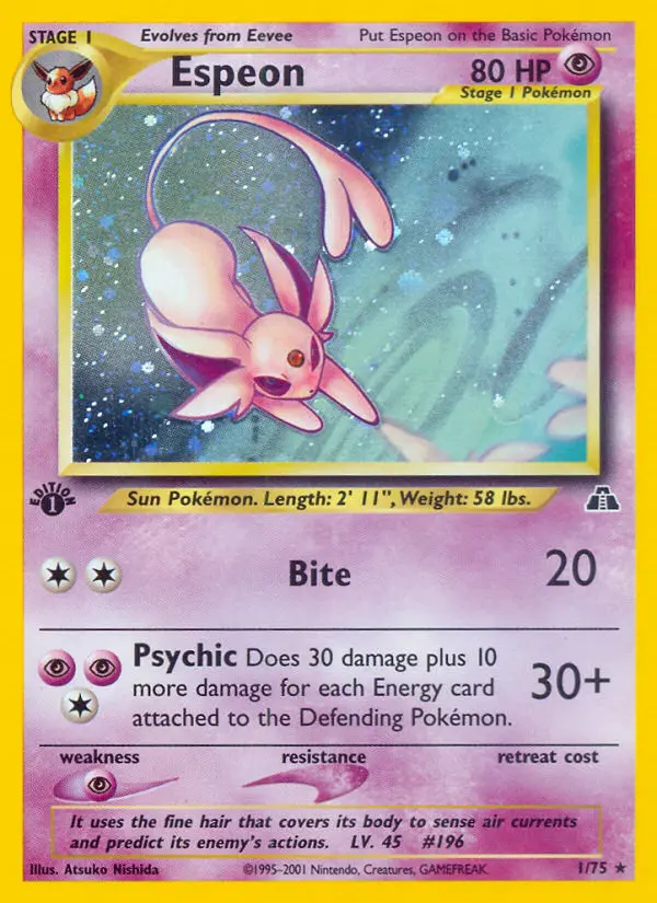 Espeon, First Edition Holo