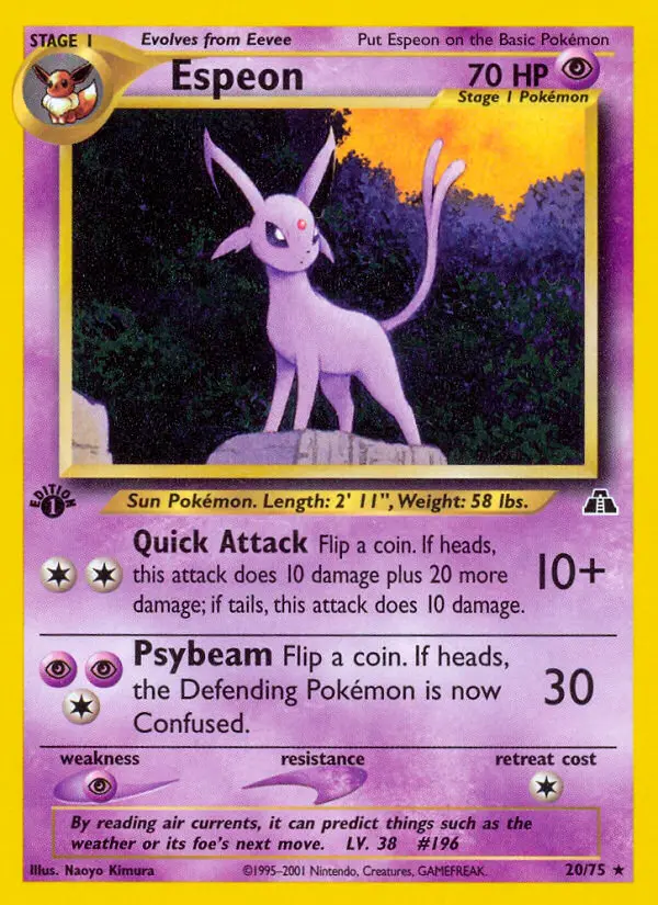 Espeon, First Edition Normal