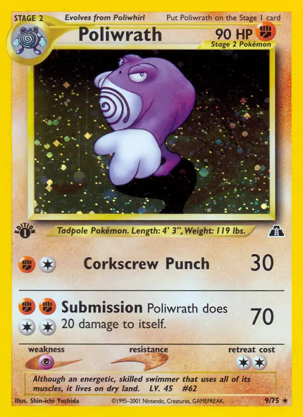 Poliwrath, First Edition Holo
