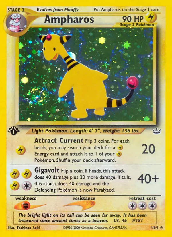 Ampharos, First Edition Holo