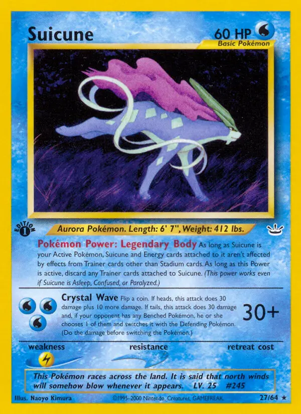 Suicune, First Edition Normal