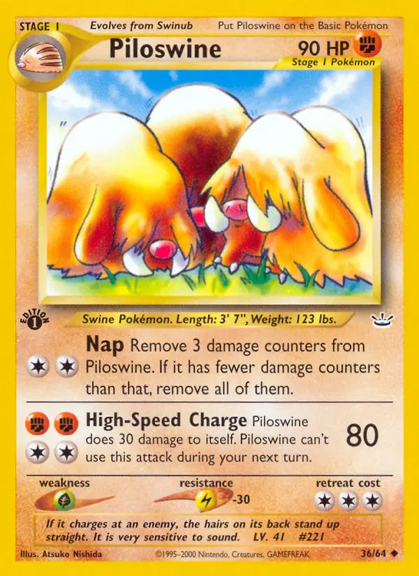 Piloswine, First Edition Normal