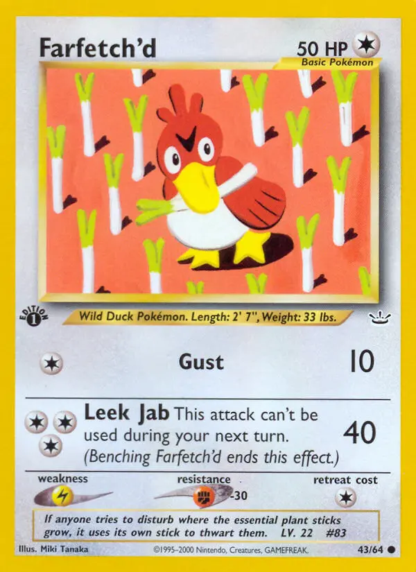 Farfetch'd, First Edition Normal