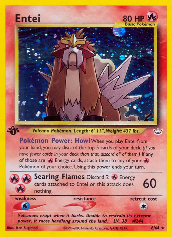 Entei, First Edition Holo