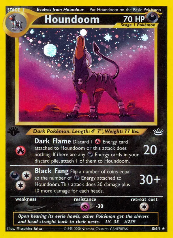 Houndoom, First Edition Holo