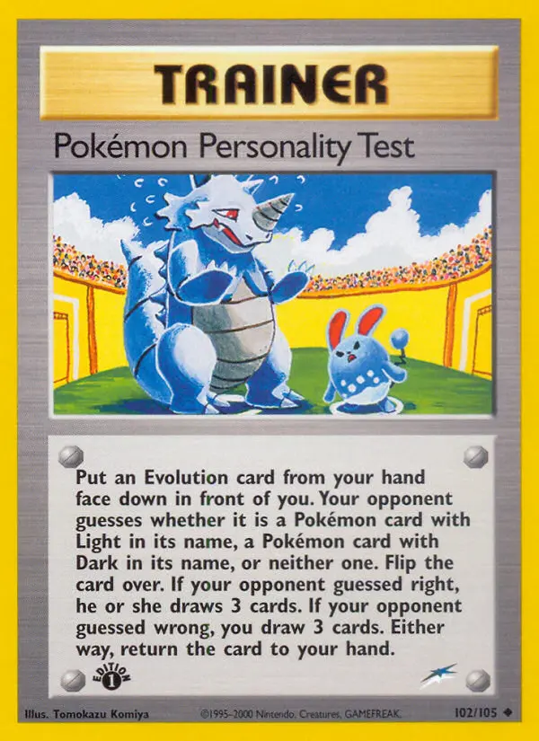 Pokémon Personality Test, First Edition Normal