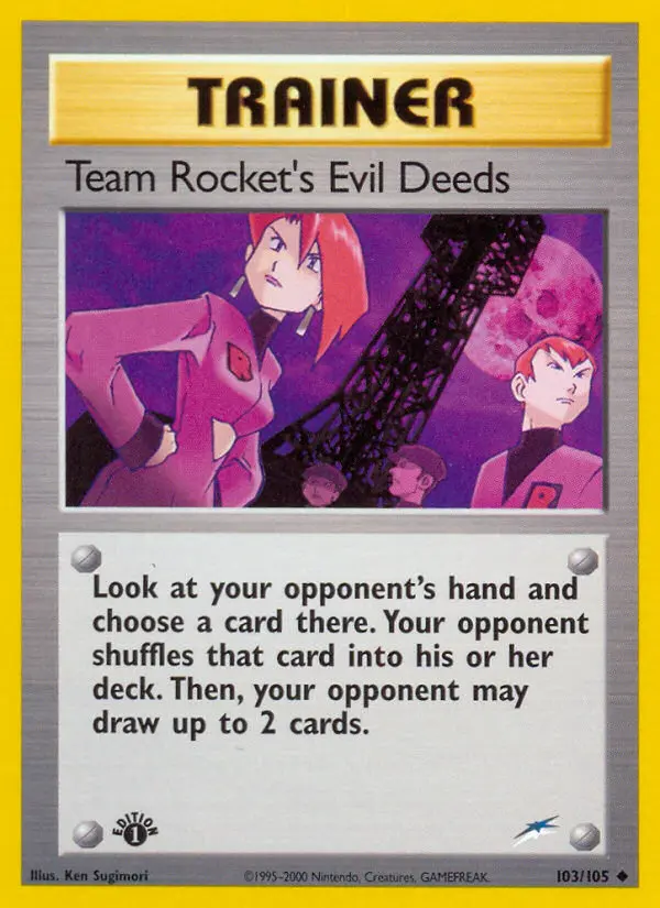 Team Rocket's Evil Deeds, First Edition Normal