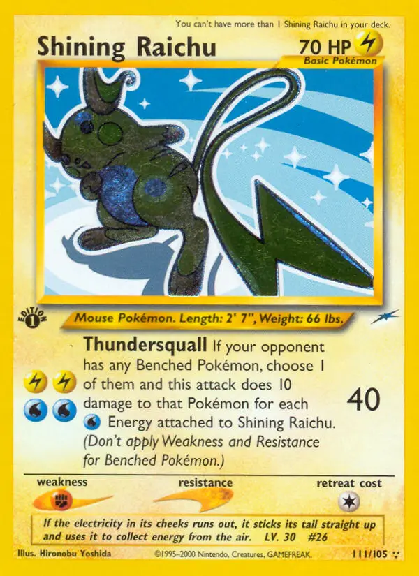 Shining Raichu, First Edition Normal