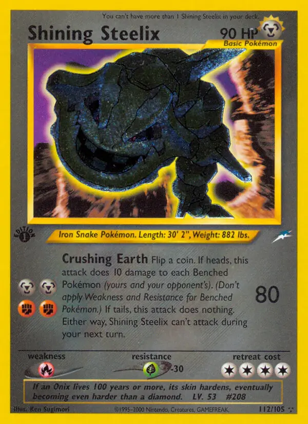 Shining Steelix, First Edition Normal