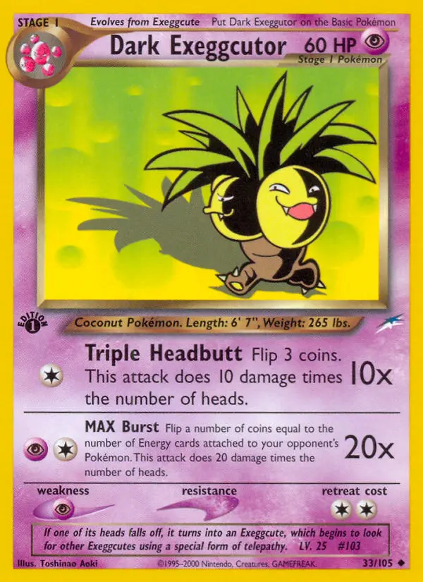 Dark Exeggutor, First Edition Normal