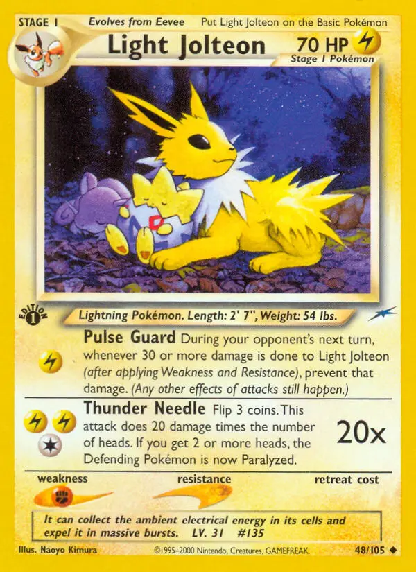 Light Jolteon, First Edition Normal