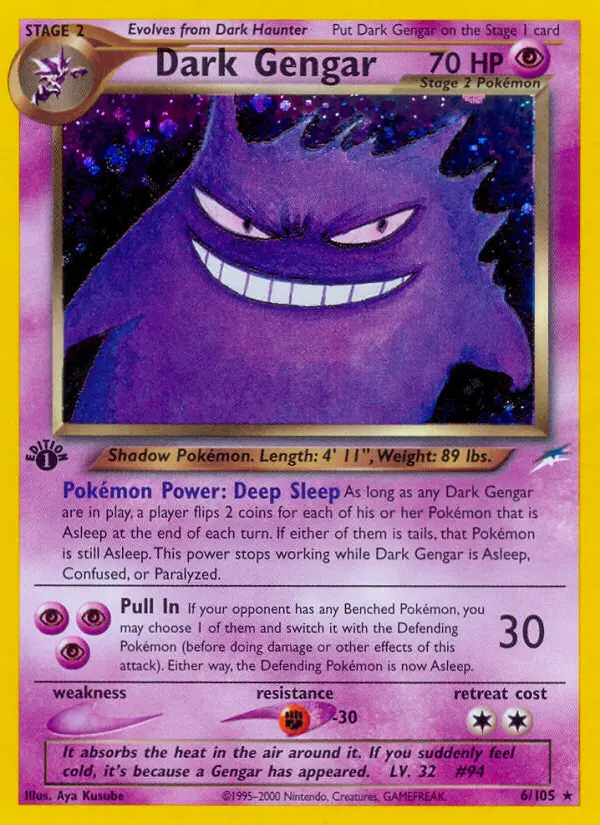 Dark Gengar, First Edition Holo