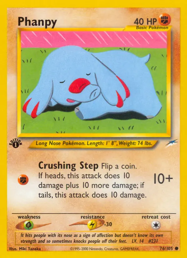 Phanpy, First Edition Normal