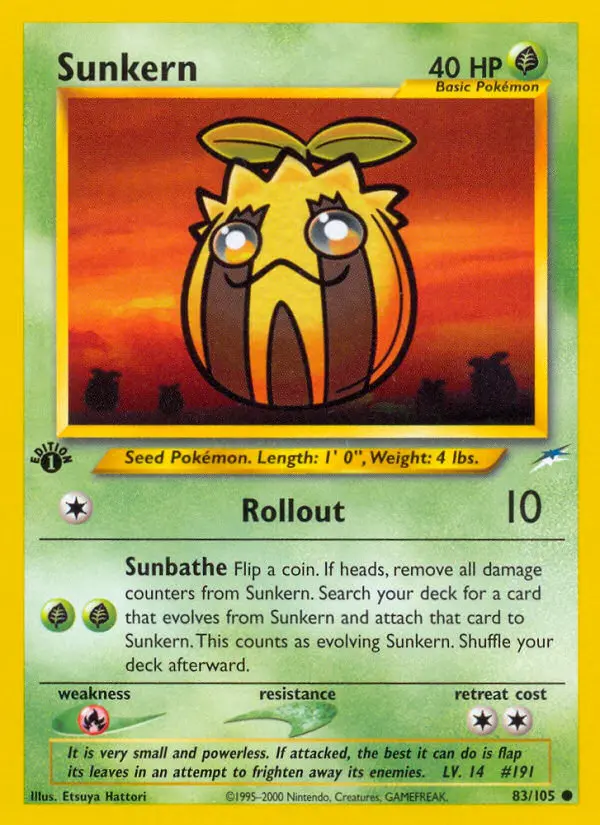 Sunkern, First Edition Normal