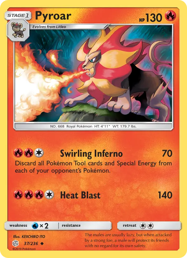 Pyroar, Normal