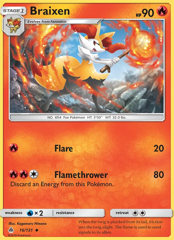 Braixen, Normal