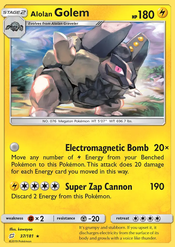 Alolan Golem, Normal