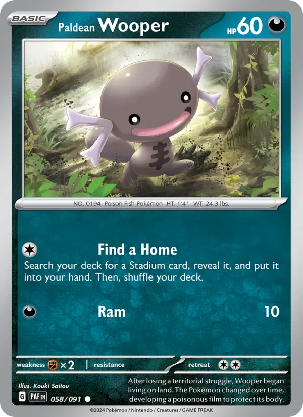 Paldean Wooper, Normal