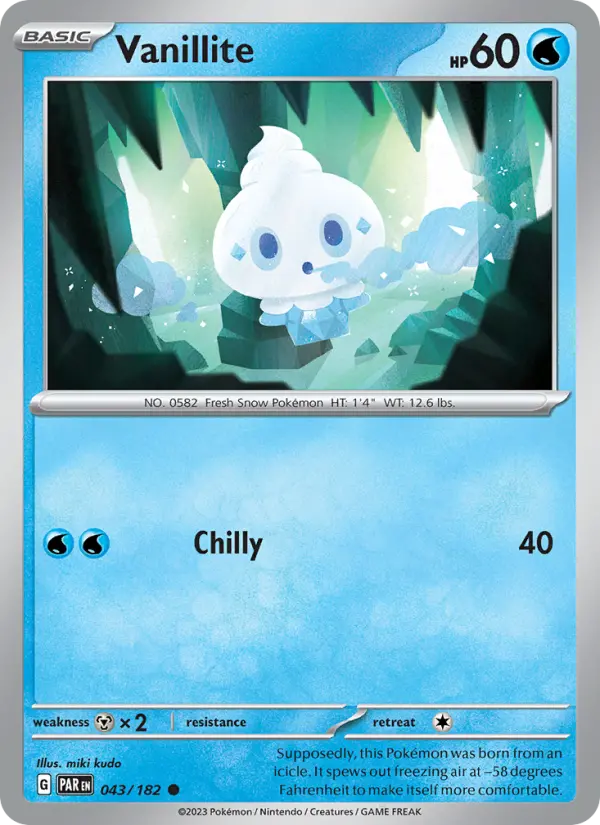 Vanillite, Normal