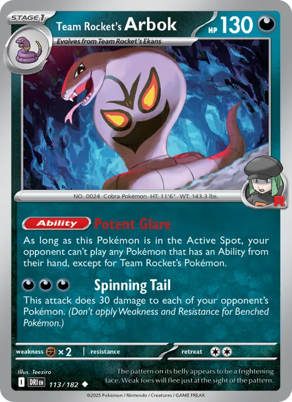 Team Rocket's Arbok, Normal