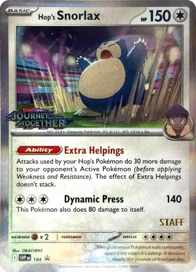 Hop's Snorlax, Holo