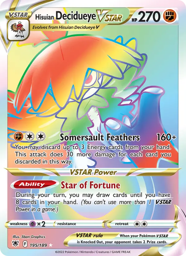 Hisuian Decidueye VSTAR, Holo