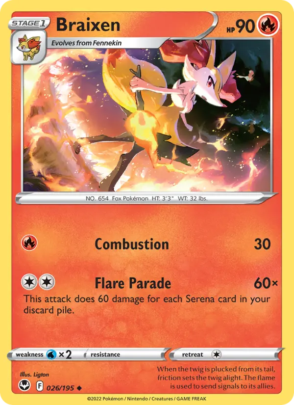 Braixen, Normal
