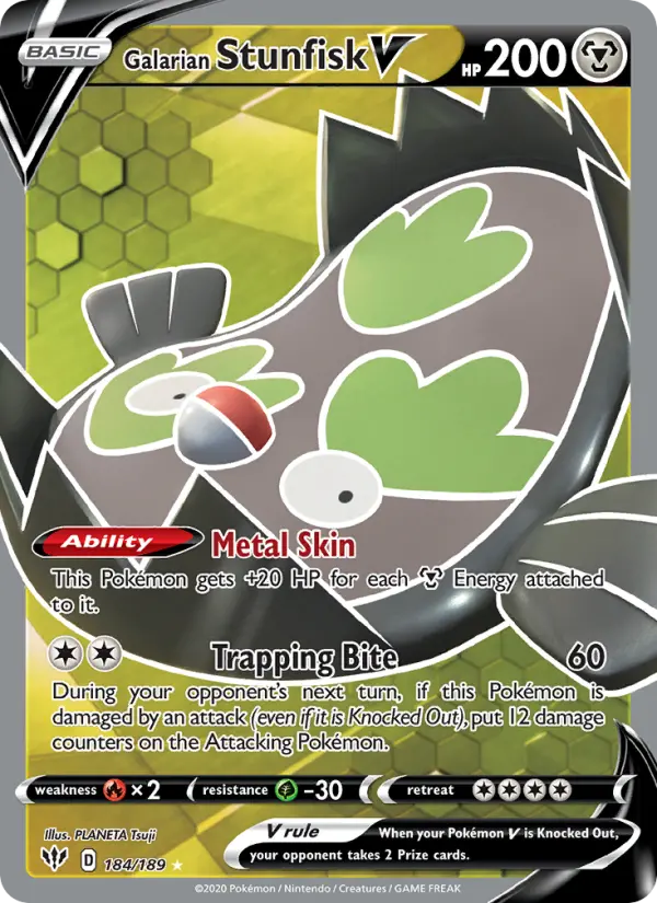 Galarian Stunfisk V, Holo