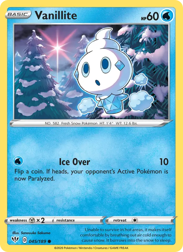 Vanillite, Normal