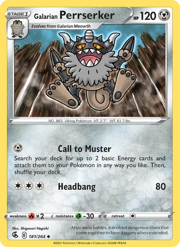 Galarian Perrserker, Normal